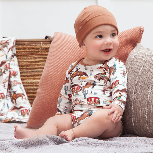 Cowboy Baby Bodysuit โ Bamboo Western Spirit One-Piece