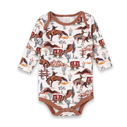 Cowboy Baby Bodysuit โ Bamboo Western Spirit One-Piece