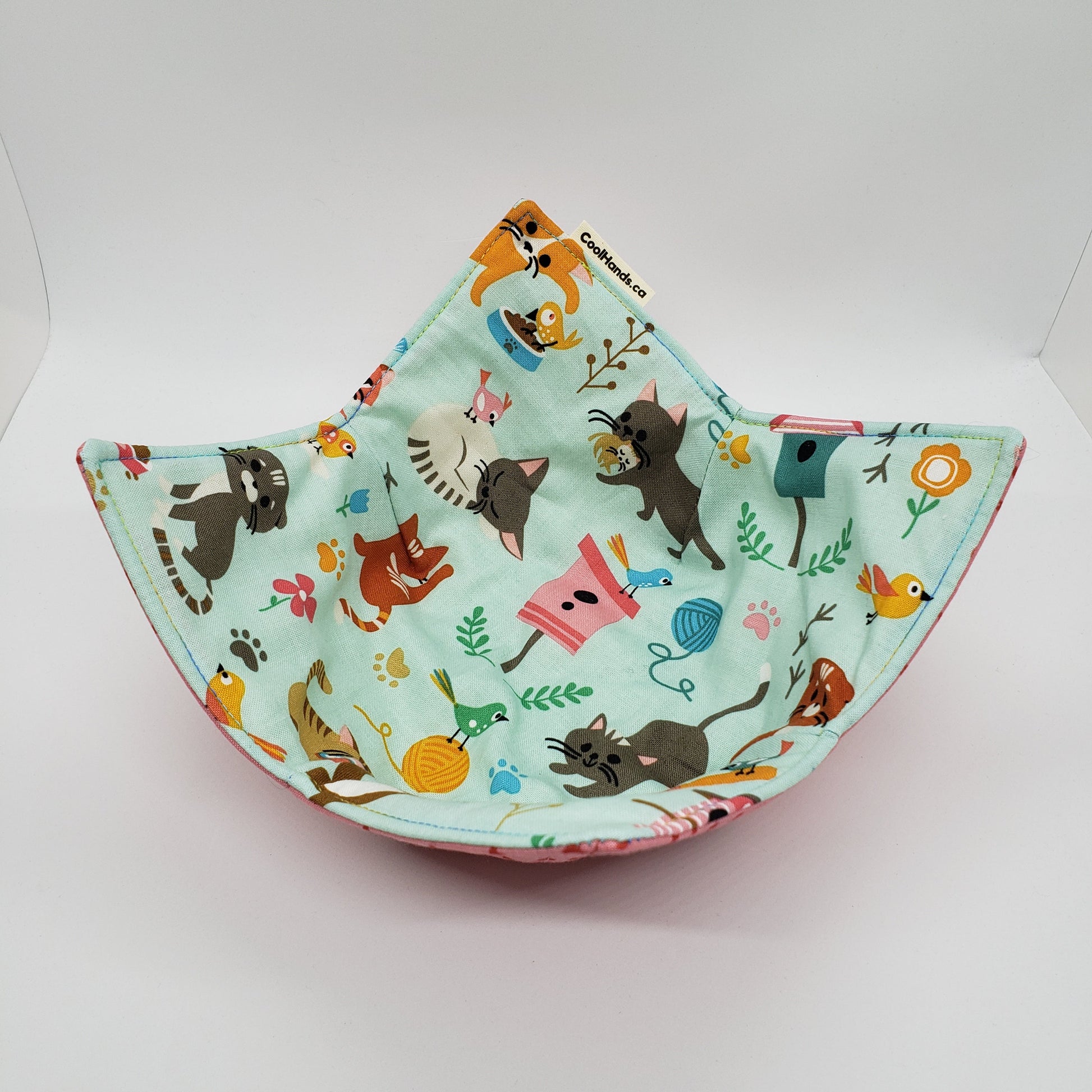 100% Cotton Microwavable Bowl Cozy - The Whole Kitten Caboodle-4