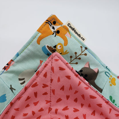 100% Cotton Microwavable Bowl Cozy - The Whole Kitten Caboodle-2