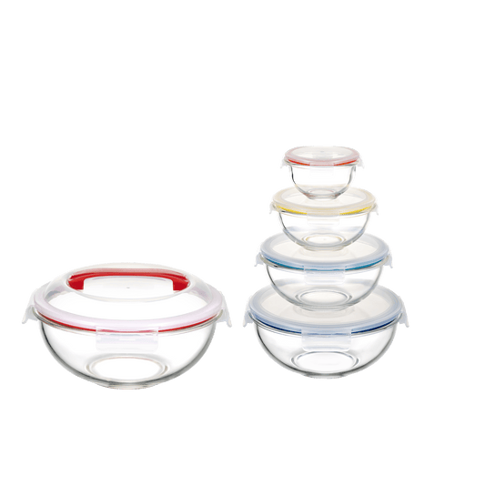 Borosilicate Glass Mixing Bowl Set (5 Bowls)