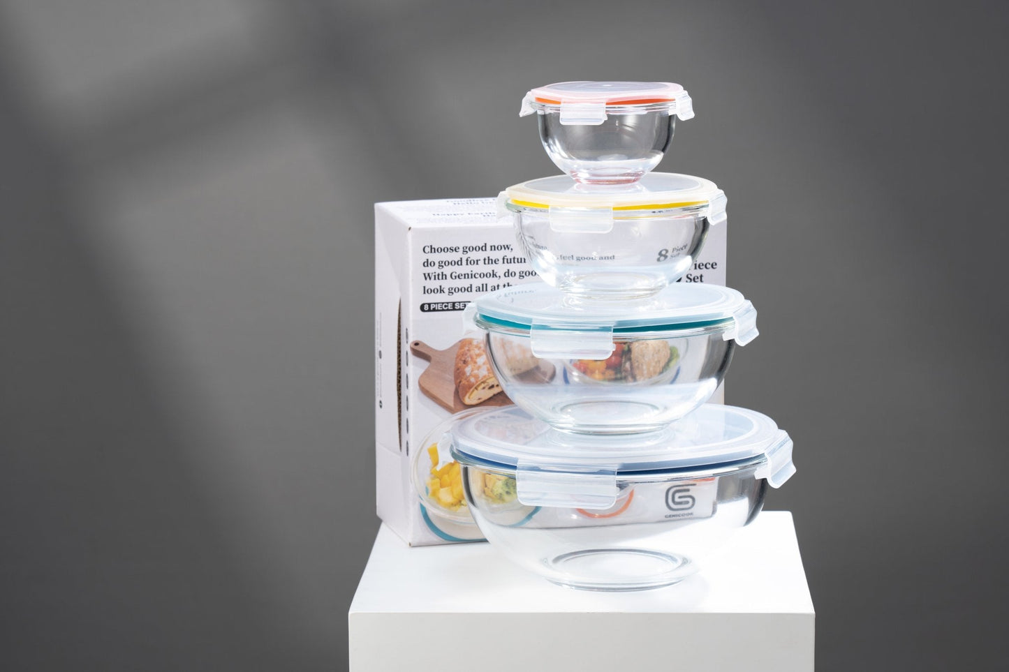 Borosilicate Glass Mixing Bowl Set (5 Bowls)