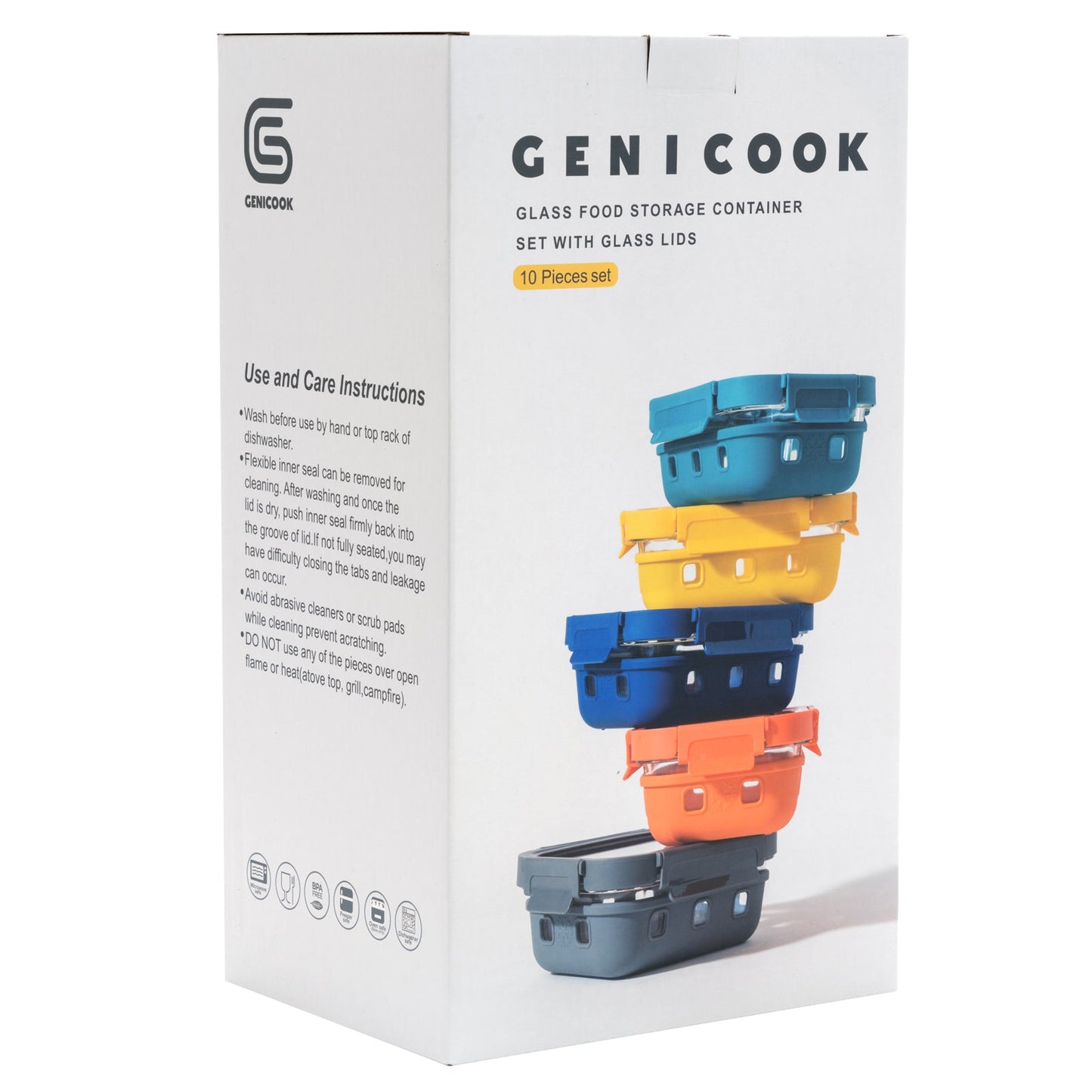 Multicolor Glass Storage Set