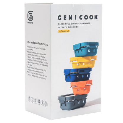 Multicolor Glass Storage Set