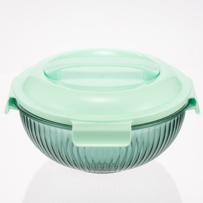 Borosilicate Glass Mixing Bowl Set- Diamond Blue (W/ Handle)