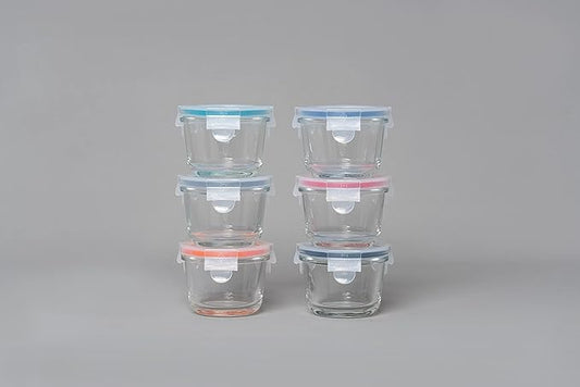 Mini Glass Container Set - Round