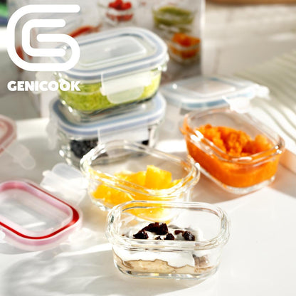 Mini Glass Container Set - Rectangular