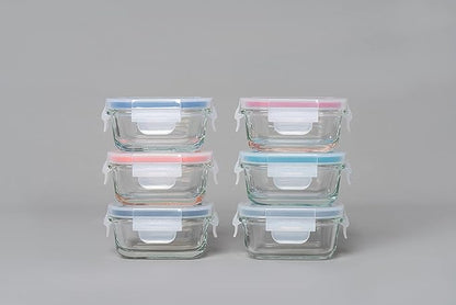 Mini Glass Container Set - Rectangular (Vanilla)