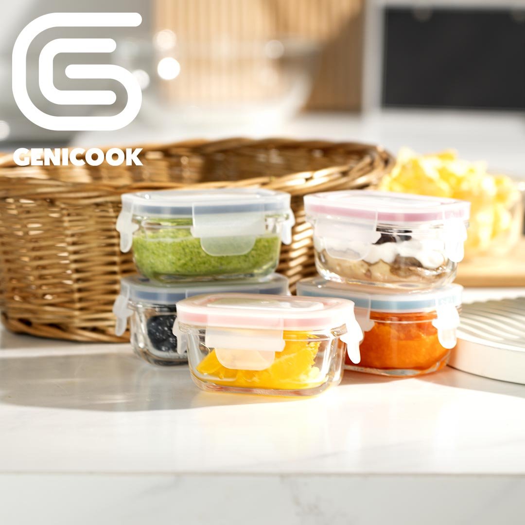 Mini Glass Container Set - Rectangular