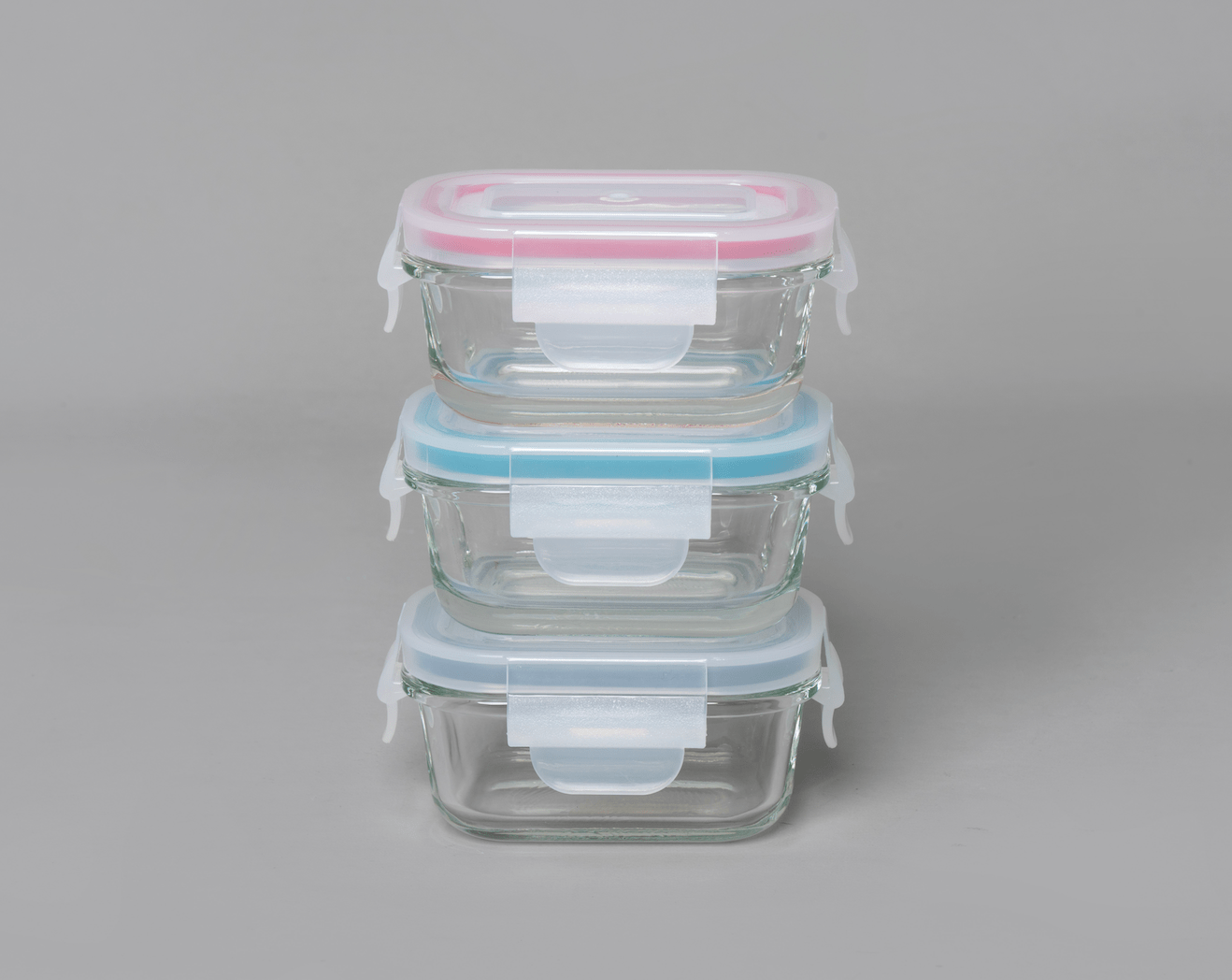 Mini Glass Container Set - Rectangular (Vanilla)