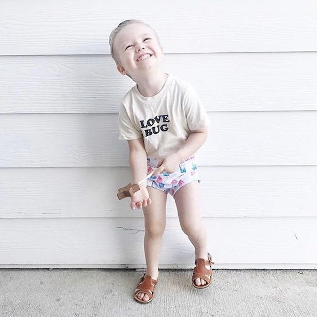 Love Bug Organic Kids Graphic T-Shirt Short Sleeve