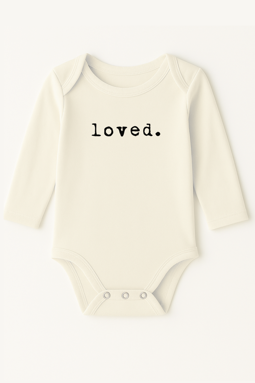 Loved. Organic Cotton Baby Bodysuit Long Sleeve