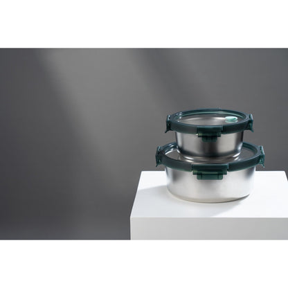 Microwave Safe Stainless Steel Container (RD)
